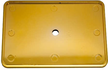 Gold 2" X 3" Badge Holder - Circle (500x588), Png Download