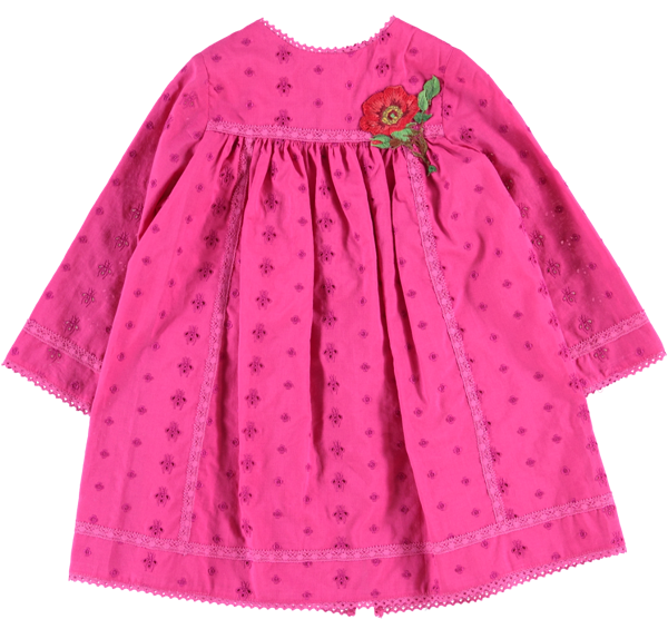 Babies Broidery Dress Fuchsia Pink - Dress (600x600), Png Download
