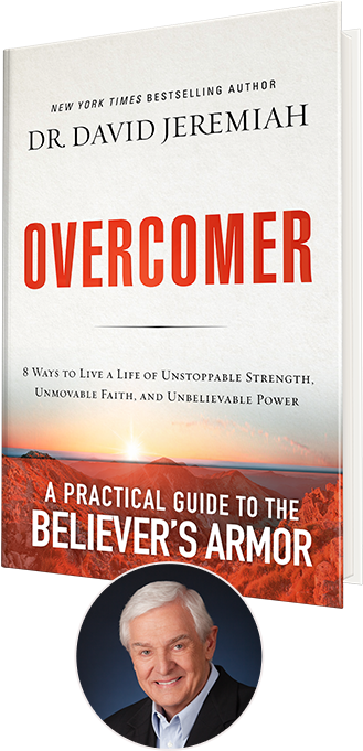 New From Dr - Dr David Jeremiah Overcomer (330x700), Png Download