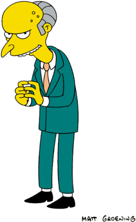 Mr Burns, Notorious Finger-tenter - Simpson Burns (354x452), Png Download