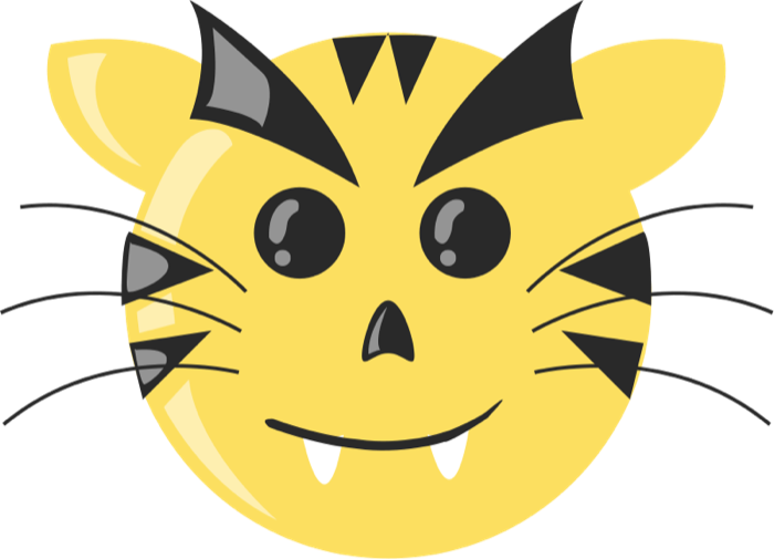 Tiger - Custom Yellow Cat Face Shower Curtain (700x505), Png Download