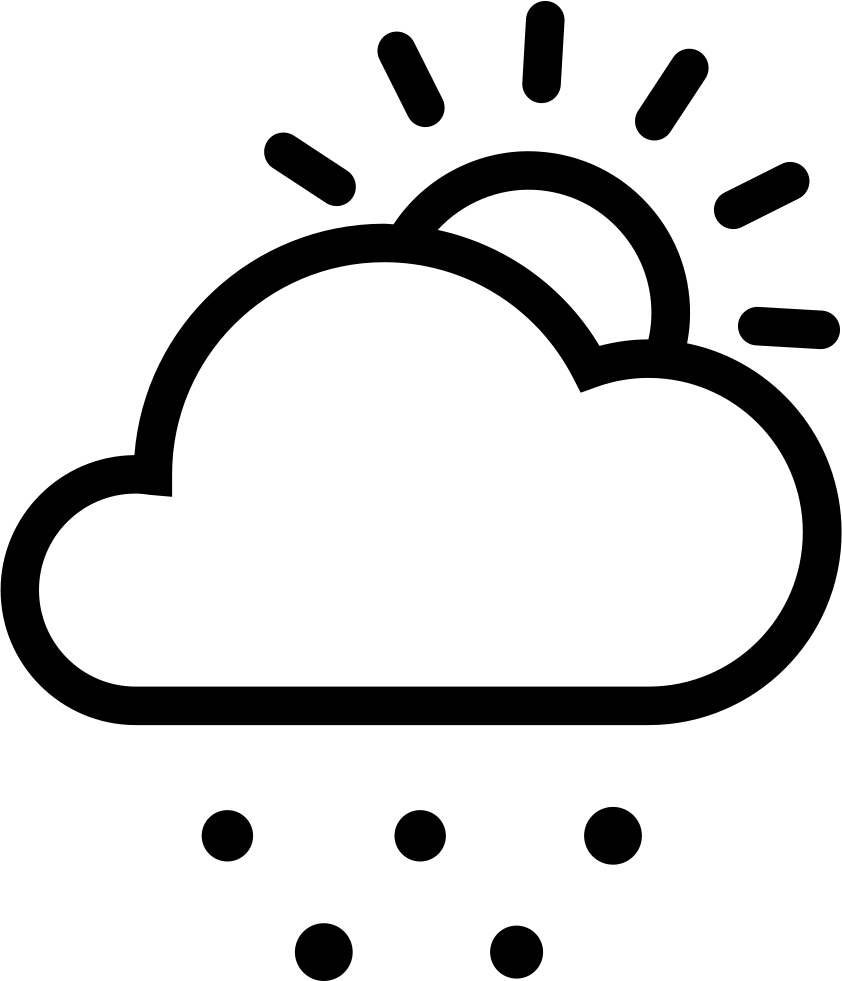 Cloud Sun Snow Comments - Sun And Cloud Free Icon (842x981), Png Download