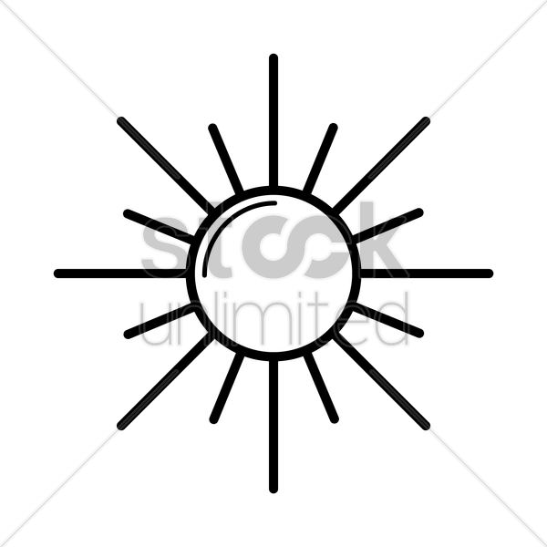 Free Download Sun Outline Icon Clipart Computer Icons - Simple Sun Outline (600x600), Png Download
