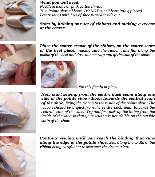 Friday, 17 July - Sew Pointe Shoes Ribbons (586x589), Png Download