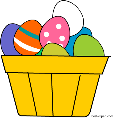 Basket Full Of Colorful Easter Eggs Clip Art - Easter Egg (450x450), Png Download