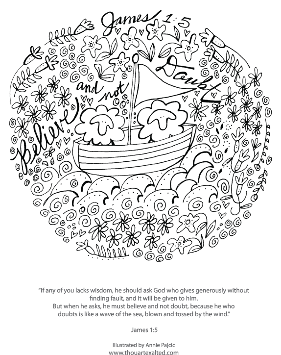 He Knows My Name Coloring Page Download - Illustration (612x792), Png Download
