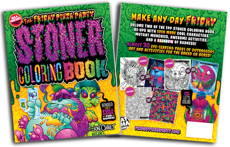 The Fpp Stoner Coloring Book Vol (1000x625), Png Download