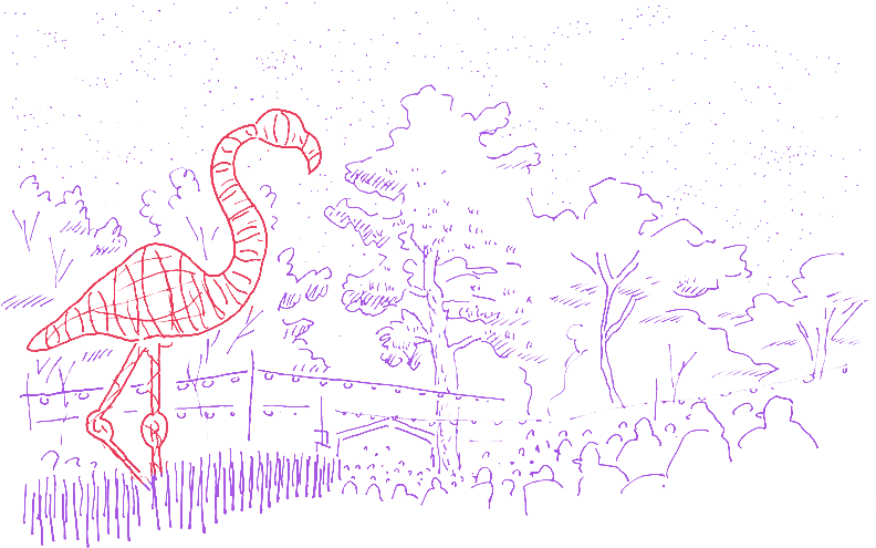 The Fabulous Pink Flamingo Bar Will Glow Pink Allnite - Bar (800x514), Png Download