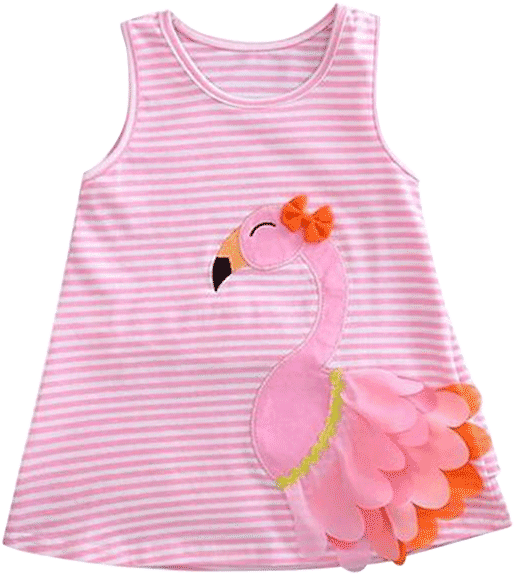 Petite Bello Dress 6-12 Months Pink Flamingo Dress - Animals Toddler Clothes (600x600), Png Download