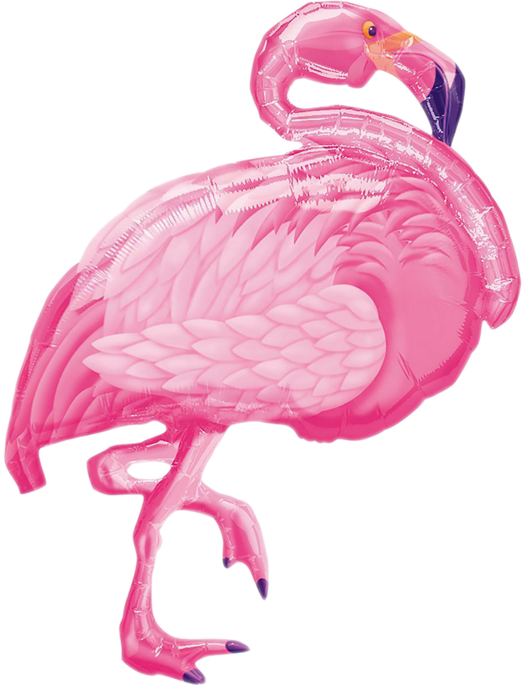 Flamingo Foil Balloon (378x500), Png Download