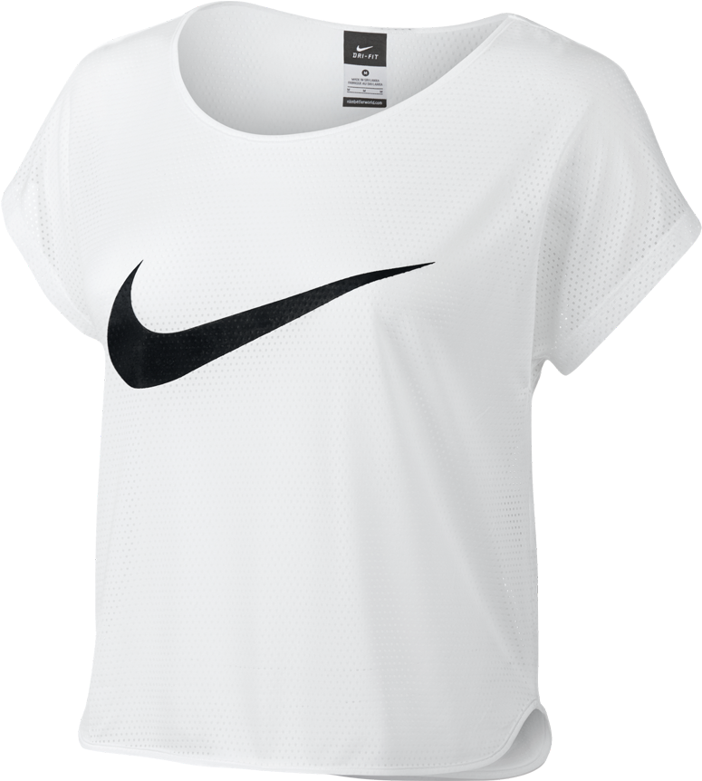 Nike Women's Run Free Swoosh Cool Running Short Sleeve - Swoosh (960x960), Png Download