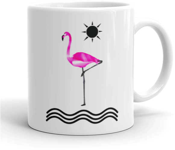 Pink Flamingo Mug Is A Vibrant Attention-grabber That - Mug (617x617), Png Download
