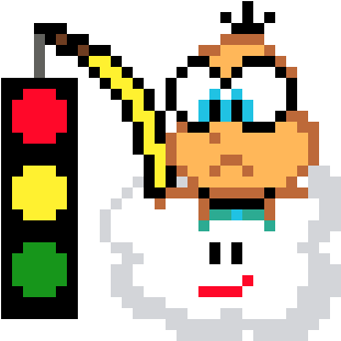 Lakitu - Lakitu Pixel Art (620x450), Png Download