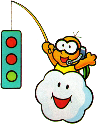 Smk Lakitu - Mario Kart Stop Light (327x418), Png Download