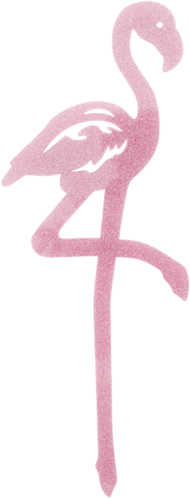 Pink Flamingo Cake Topper By Rice Dk - Cake (1000x1000), Png Download