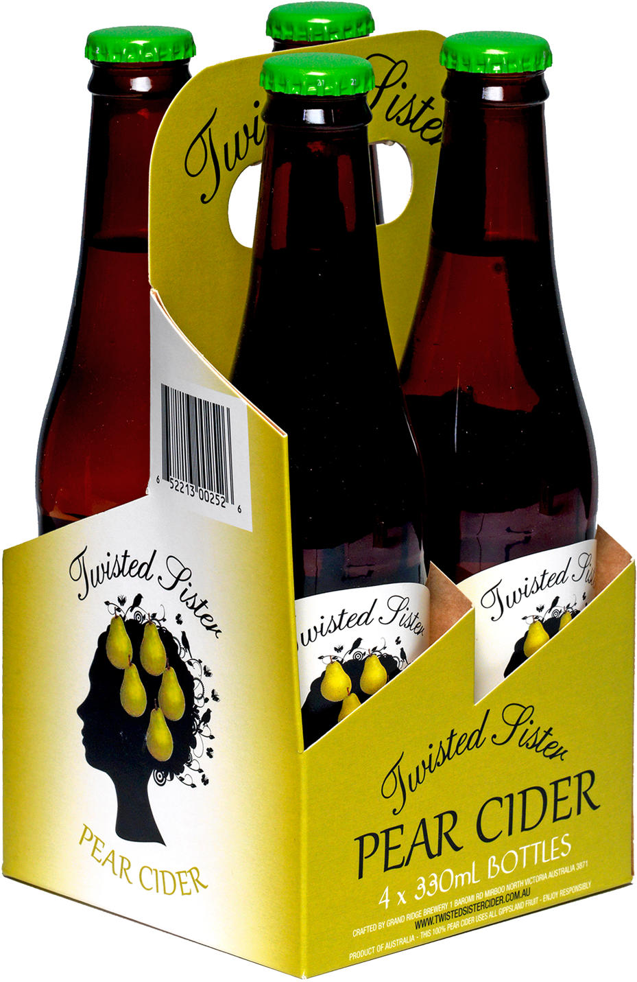 Twisted Sister Pear Cider 4 Pack - Cider (1600x2000), Png Download