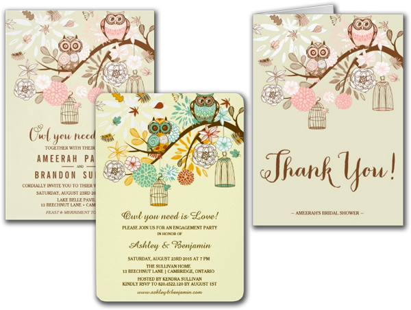 Owl You Need Is Love Pink Owls Wedding Invitation - Cafepress Autumn Owl Throw Pillow (600x452), Png Download