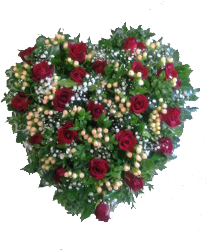 Red Rose Heart - Garden Roses (500x500), Png Download