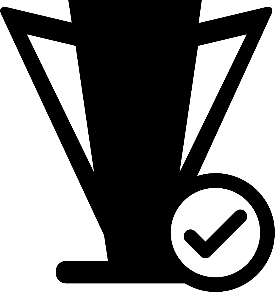 Football Trophy With Check Mark Comments - Trophy (924x980), Png Download