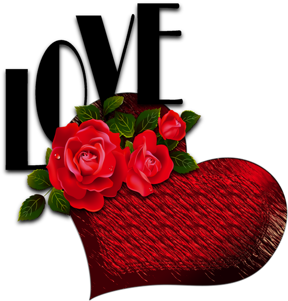 Heart Rose Png Image Background - Red Rose Love Heart (600x610), Png Download