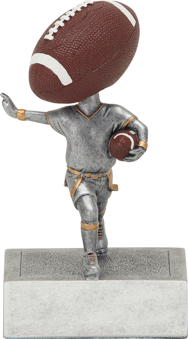 Bobblehead Flag Football Trophy (624x1125), Png Download
