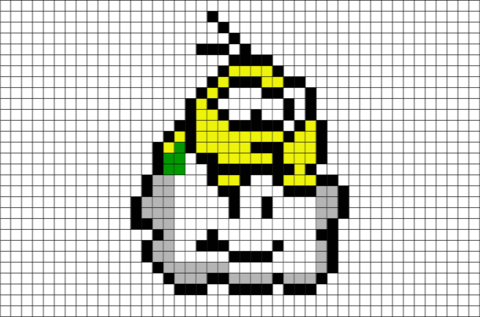 #8bit #lakitu #lakitupixelart #legoart #pixelart - Portable Network Graphics (480x317), Png Download