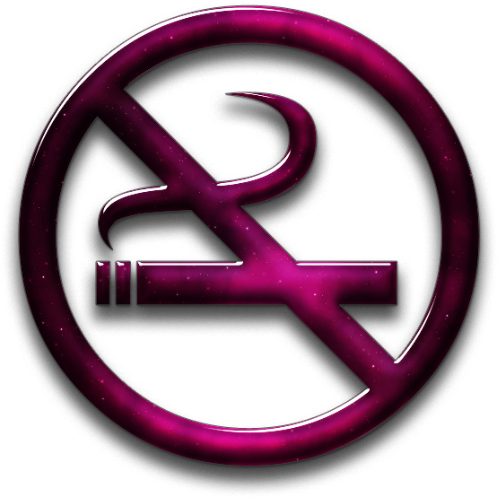 Free Icons Png - No Smoking Sign Pink (600x600), Png Download