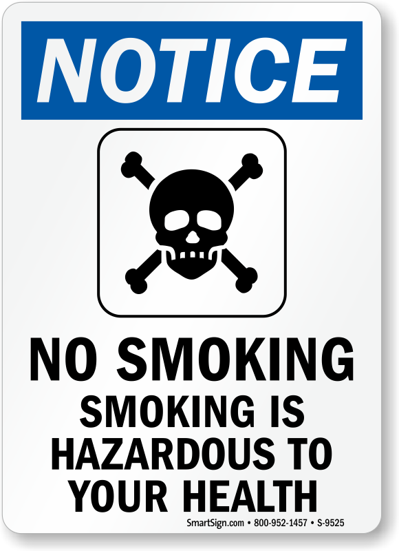 Smoking Is Hazardous To Your Health Sign - Dont Text And Drive Sign (580x800), Png Download