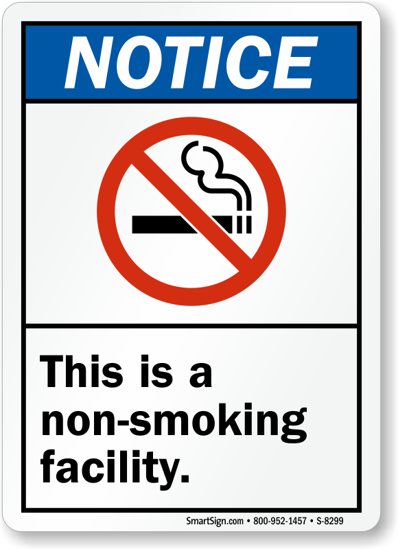 Notice Non Smoking Facility Sign - Dont Text And Drive Sign (580x800), Png Download