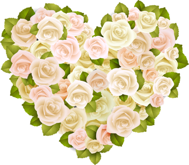 Rose Pink Heart Clipart - ดอก กุหลาบ สีชมพู หัวใจ (640x560), Png Download