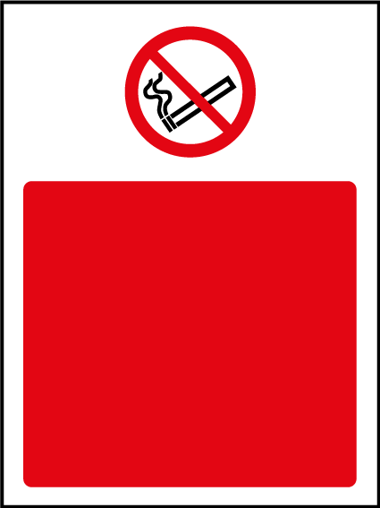 Custom No Smoking Sign - 100x250mm No Smoking Beyond This Point - Rigid (425x567), Png Download