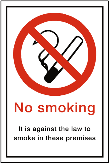 No Smoking Law Sticker Safety-label - Uk No Smoking Sign (600x600), Png Download