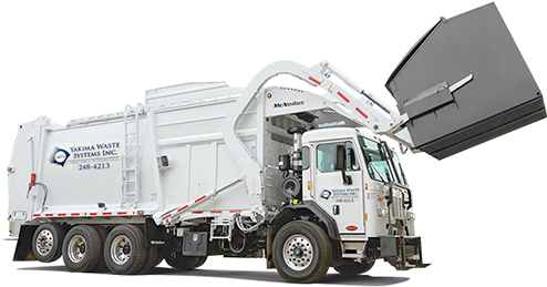 Yakima Waste Systems Is An Environmentally Aware, Locally-operated - Waste Management Truck Black (500x260), Png Download