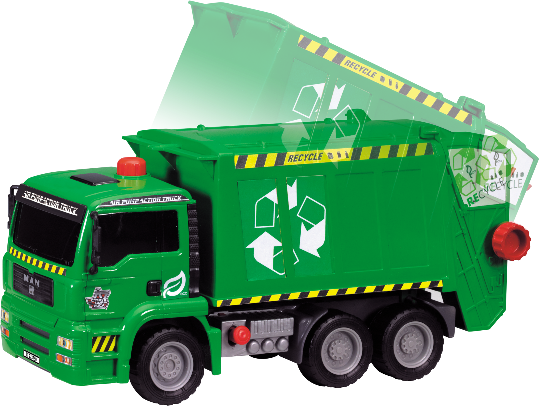 Carville Garbage Truck 30cm, , Large - Dickie Toys Air Pump Action Garbage Truck (2000x1492), Png Download