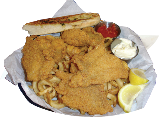 Wings'n More Seafood - Fish And Chips (578x520), Png Download
