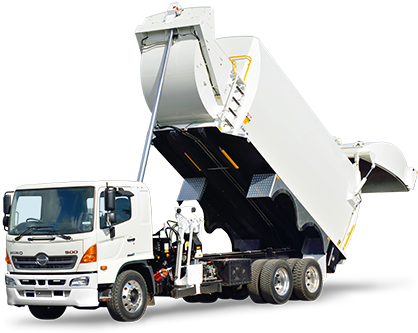 The All-new Ev Raptor Side Loader Tackling Rubbish - Trailer Truck (500x333), Png Download