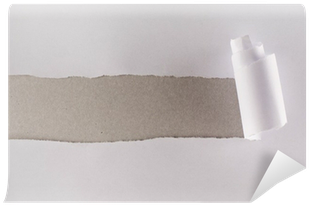 White Paper Torn Revealing Gray Cardboard Layer Wall - Construction Paper (400x400), Png Download