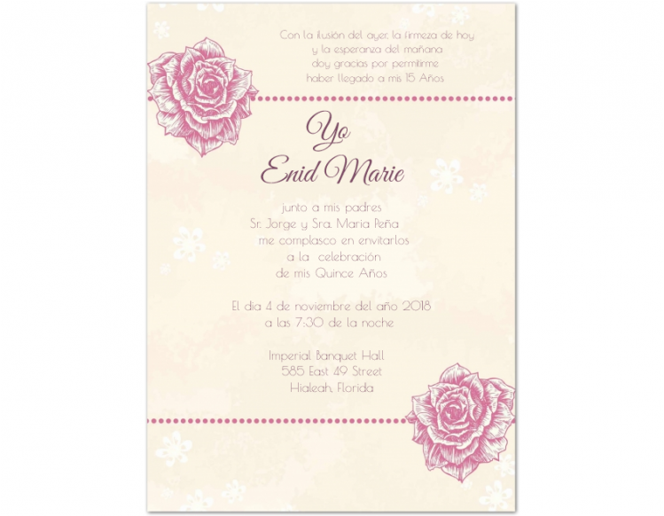 Quince Invitation With Flower - Blumenhochzeit Der Vintagen Roten Rosen Papierservietten (750x750), Png Download