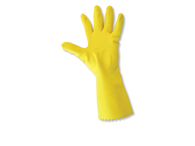 Yellow Household Rubber Gloves - Sign (640x480), Png Download