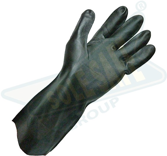 Neoprene Rubber Gloves - Natural Rubber (579x571), Png Download