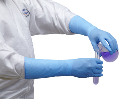 16 Inch Nitrile Power Free Examination Gloves - 16 Inch Nitrile Gloves (500x333), Png Download