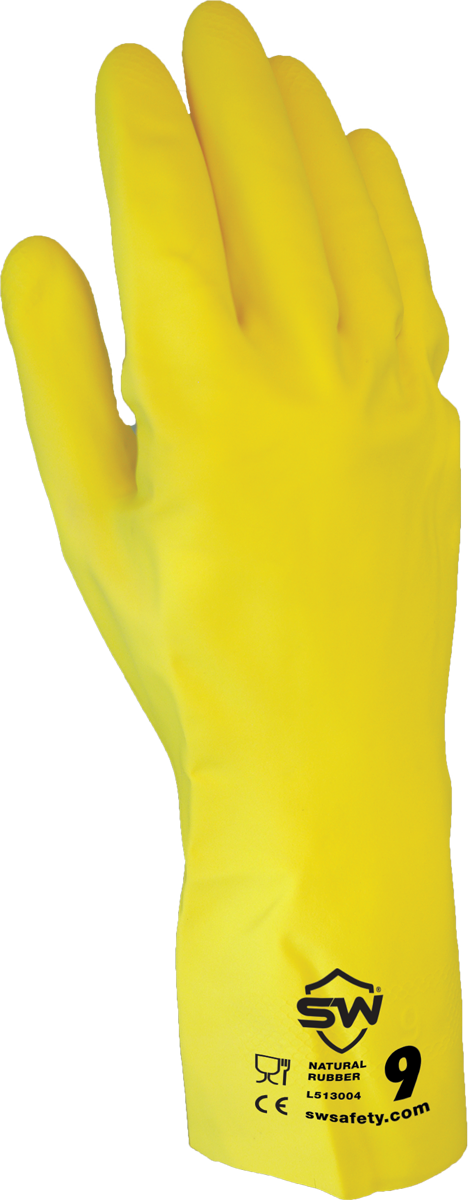 Coresafe™ F13y Natural Rubber Chemical Resistant Gloves - Glove (469x1200), Png Download