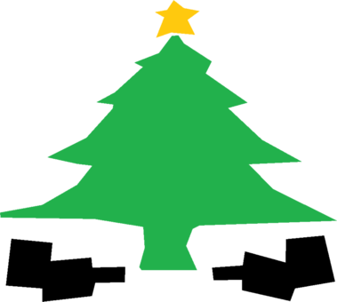 Christmas Tree Fir Computer Icons Spruce - Clip Art (379x340), Png Download