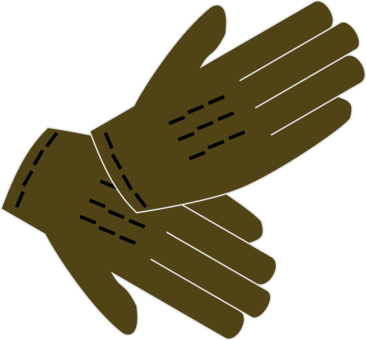 Rubber Glove Clothing Leather - Free Clip Art Glove (366x340), Png Download