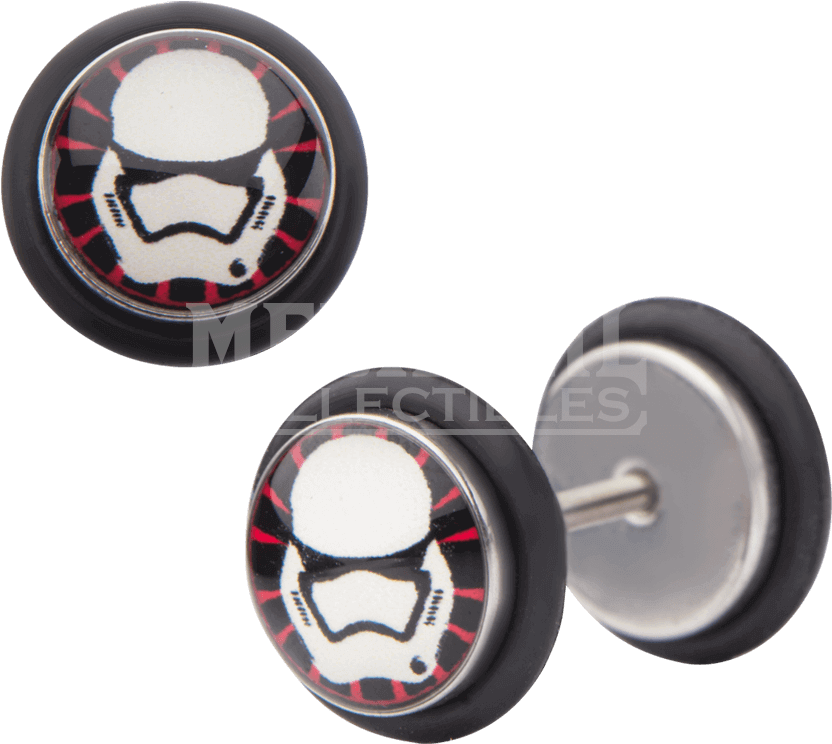First Order Stormtrooper Screw Back Earrings - Star Wars Sw7stsber01 Episode (850x850), Png Download