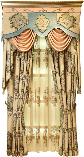 Hot Selling Cheap Jacquard European Style Luxury Window - Window Valance (640x640), Png Download