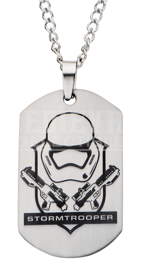 First Order Stormtrooper Crest Dog Tag Necklace - Star Wars Necklace Dog Tag Stormtrooper With Chain (850x850), Png Download