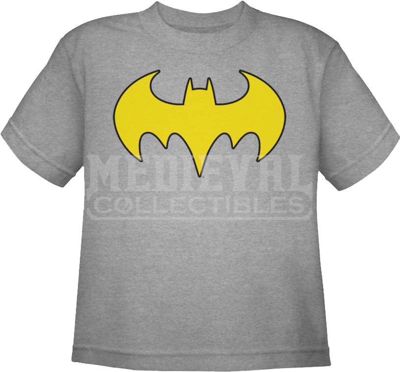 Kids Classic Batgirl Logo T-shirt - Youth: Rocky - Mighty Mick's Gym (837x837), Png Download