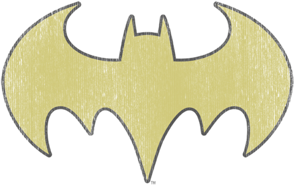 Dc Comics Batgirl Logo Distressed Men's Regular Fit - Batgirl Logo (600x388), Png Download