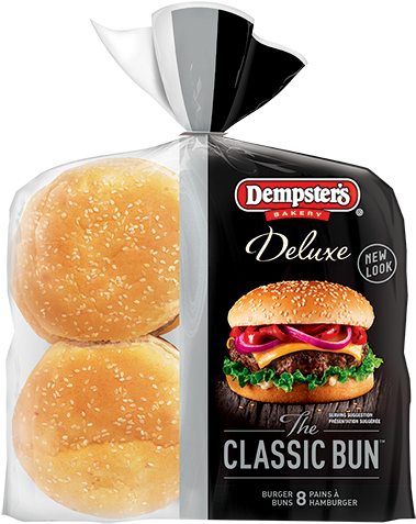 Dempster's® Deluxe White Hamburger Buns - Dempster's Deluxe Hamburger Buns (494x500), Png Download